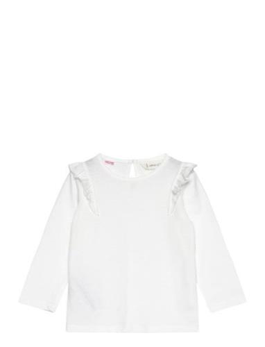 Mango Long -Sleeved T-Shirt With Ruffles Vit