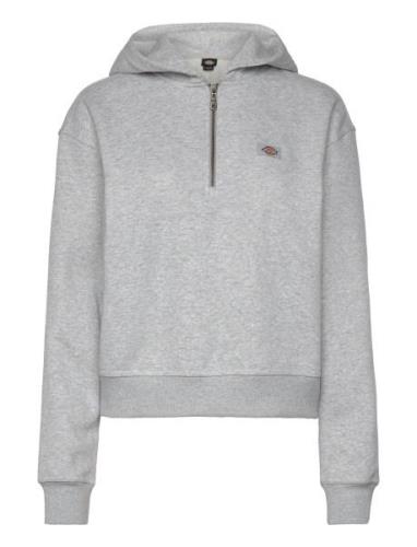 Oakport 1/4 Zip Hoodie W Tops Sweat-shirts & Hoodies Hoodies Grey Dick...