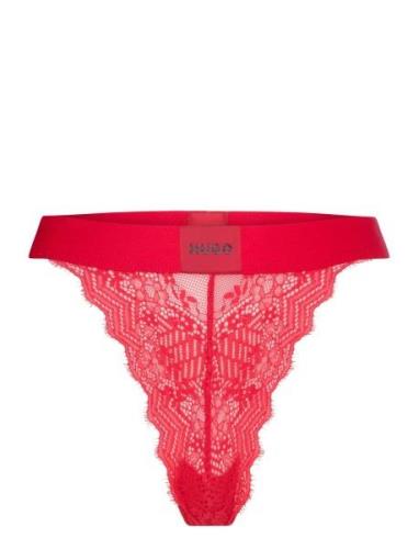 Brief Lace Stringtrosa Underkläder Red HUGO