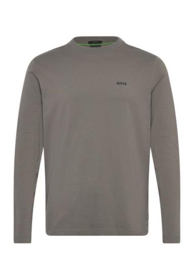 Tee Long Sport T-shirts Long-sleeved Grey BOSS