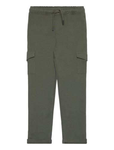 Cotton Jogger Cargo Trousers Bottoms Sweatpants Green Mango