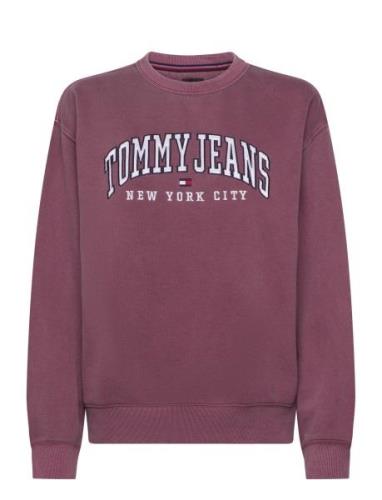 Tjw Rlx Varsity Crew Tops Sweat-shirts & Hoodies Sweat-shirts Burgundy...