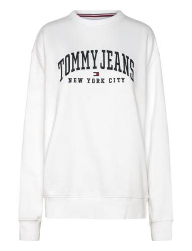 Tjw Rlx Varsity Crew Tops Sweat-shirts & Hoodies Sweat-shirts White To...