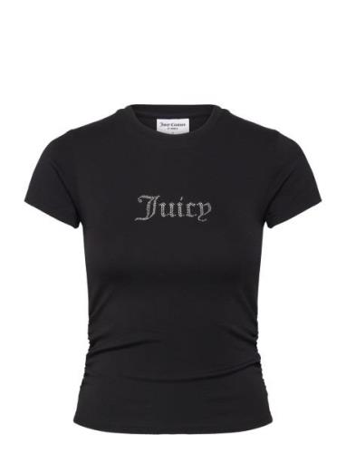 Juicy Couture Dot Ruched Tee Svart