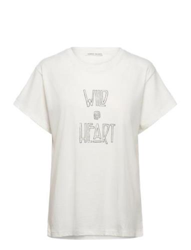 Rabens Sal R Wild @Heart T-Shirt - Ambla Kräm