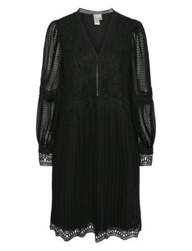 Yassophira Ls Dress S. Noos Knälång Klänning Black YAS