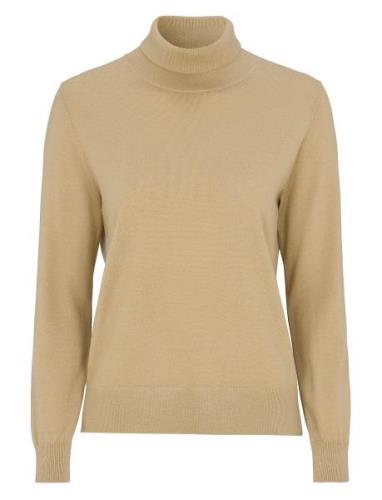 Siri Merino Turtleneck Tops Knitwear Turtleneck Beige Newhouse