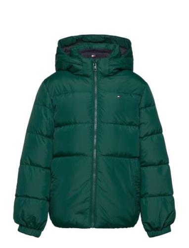 Essential Down Jacket Fodrad Jacka Green Tommy Hilfiger