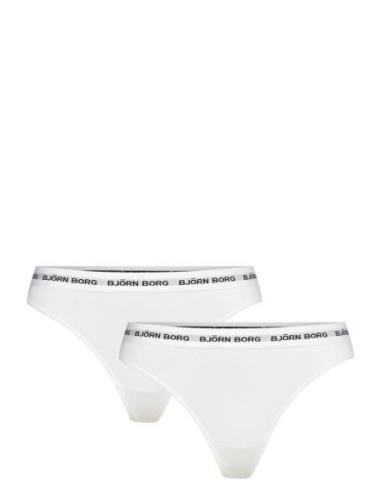 Core Logo Thong 2P Stringtrosa Underkläder White Björn Borg