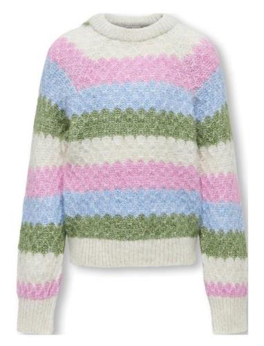 Kids Only Kogchole L/S O-Neck Stripe Knt Multi/patterned