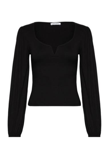 Rudina Puff Sleeve Top Tops T-shirts & Tops Long-sleeved Black Bubbler...