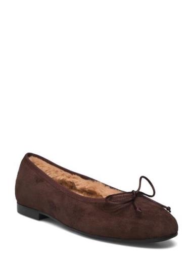 Fur Ballerina Ballerinaskor Ballerinas Brown Apair