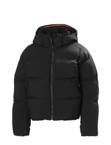 Jr Nora Short Puffy Jacket Fodrad Jacka Black Helly Hansen