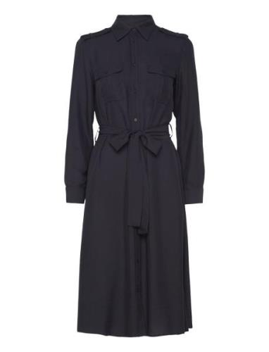 Reg Pocket Shirt Dress Knälång Klänning Navy GANT