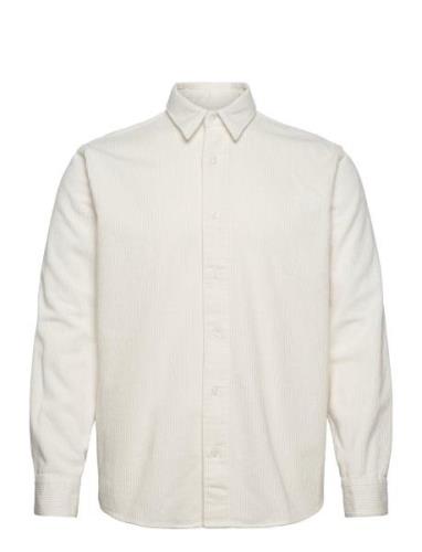 Classic Cord Malte Shirt Tops Shirts Casual White Mads Nørgaard