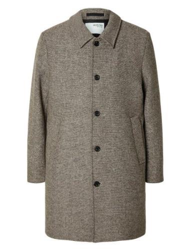 Slharchive Car Coat Noos Tunn Rock Grey Selected Homme