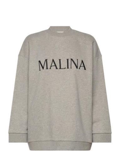 Malina Over D Collage Sweater Tops Sweat-shirts & Hoodies Sweat-shirts...