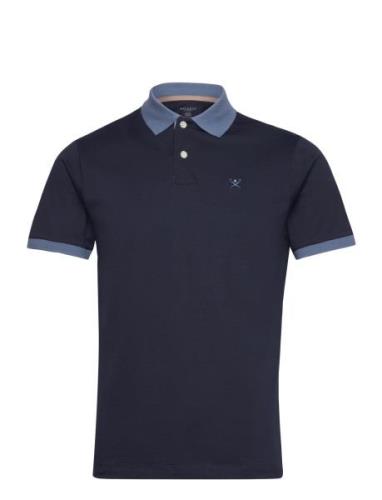 Selvedge Placket Tops Polos Short-sleeved Navy Hackett London