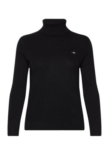 Extrafine Lambswool Rollneck Tops Knitwear Turtleneck Black GANT