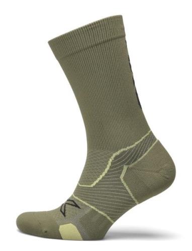 Vectr Cushion Crew Socks Lingerie Socks Regular Socks Khaki Green 2XU