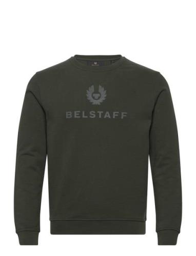 Belstaff Signature Crewneck Sweatshirt Old Silver Heather Designers Sw...