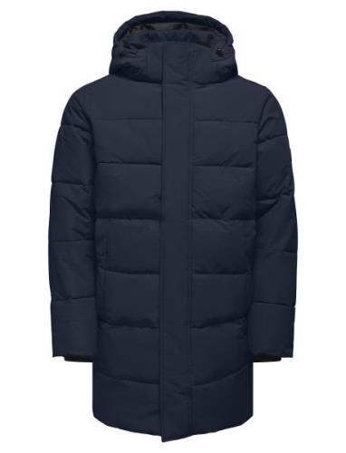 Onscarl Life Long Quilted Coat Otw Noos Fodrad Jacka Navy ONLY & SONS