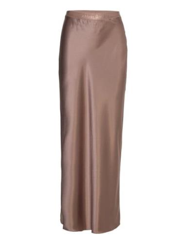 Hana Long Logo Skirt Lång Kjol Brown Ahlvar Gallery