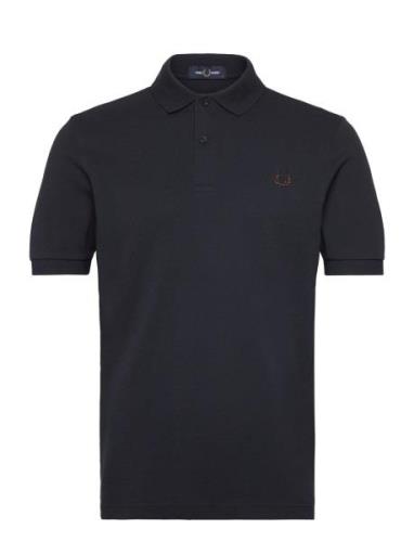 The Fred Perry Shirt Tops Polos Short-sleeved Navy Fred Perry