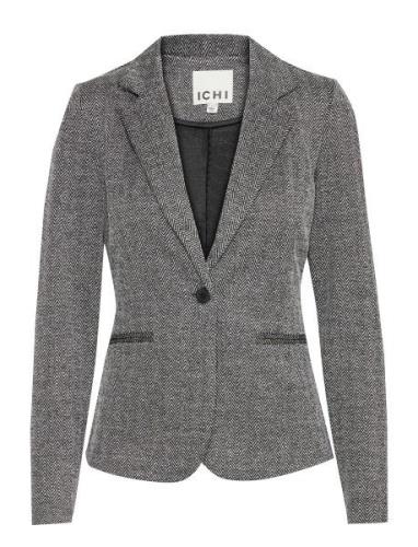 Ihkate Jacquard Bl4 Blazers Single Breasted Blazers Grey ICHI