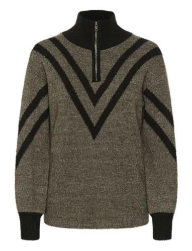 Kakarla Knit Pullover Tops Knitwear Jumpers Grey Kaffe