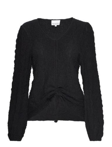 Lea Blouse Tops Blouses Long-sleeved Black Noella