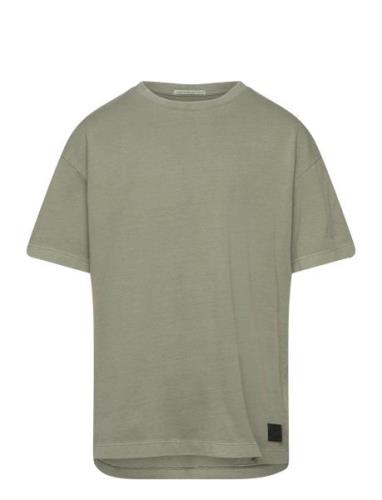 Over Basic T-Shirt Tops T-shirts Short-sleeved Khaki Green Tom Tailor