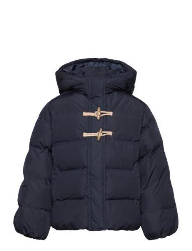 Hood Quilted Coat Fodrad Jacka Navy Mango