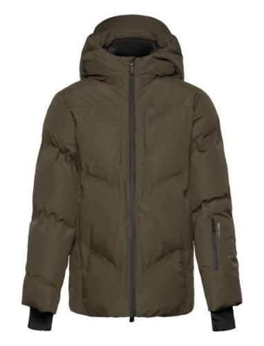 Jcoslay Heat Quilted Puffer Sn Jnr Fodrad Jacka Khaki Green Jack & J S