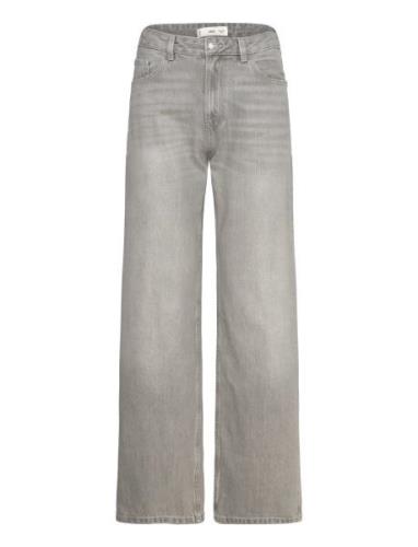 Miami Medium-Rise Straight-Fit Jeans Bottoms Jeans Wide Grey Mango