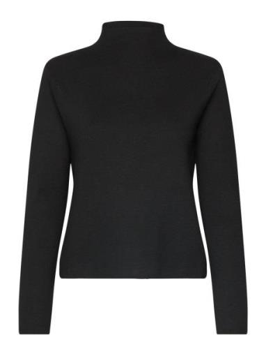 High Collar Sweater Tops Knitwear Turtleneck Black Mango