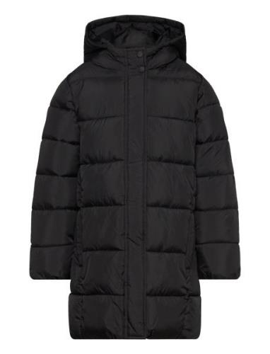 Hood Quilted Coat Fodrad Jacka Black Mango