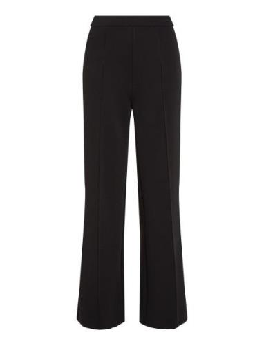 Technical Knit Wide Leg Pant Bottoms Trousers Wide Leg Black Calvin Kl...