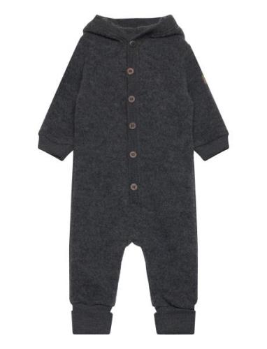 Mikk-line Wool Baby Suit W. Hood Grå