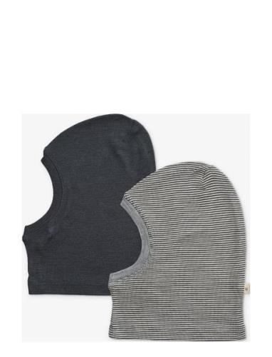 2 Wool Balaclava Kim Accessories Headwear Balaclava Navy Wheat