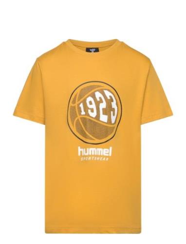 Hmlleo T-Shirt S/S Sport T-shirts Short-sleeved Yellow Hummel