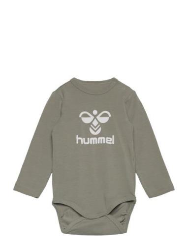 Hmlflips Body L/S Långärmad Bodysuit Green Hummel