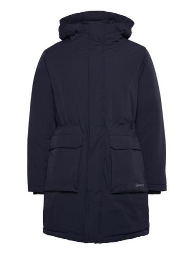 Channing Padded Parka Coat Parka Jacka Navy Les Deux