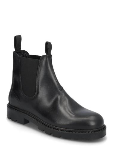 Biajeff Chelsea Boot Tumbled Leather Stövletter Chelsea Boot Black Bia...