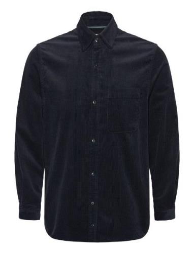 Solid Corduroy Shirt Tops Shirts Casual Navy Scotch & Soda