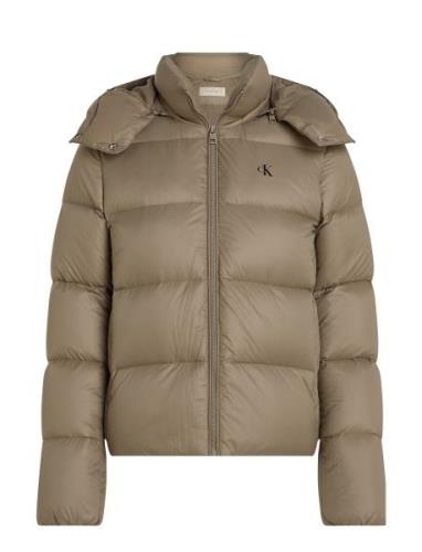 Mw Down Short Puffer Fodrad Jacka Beige Calvin Klein Jeans