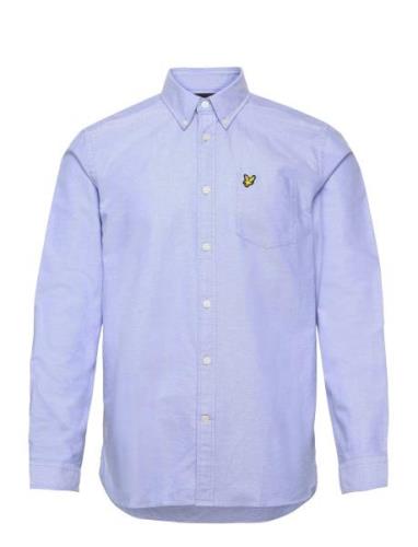 Plain Oxford Shirt Tops Shirts Casual Blue Lyle & Scott