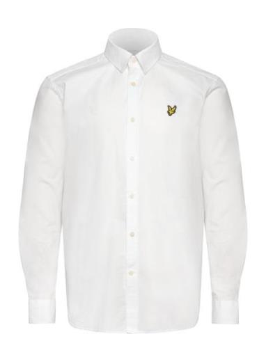 Long Sleeve Poplin Shirt Tops Shirts Casual White Lyle & Scott