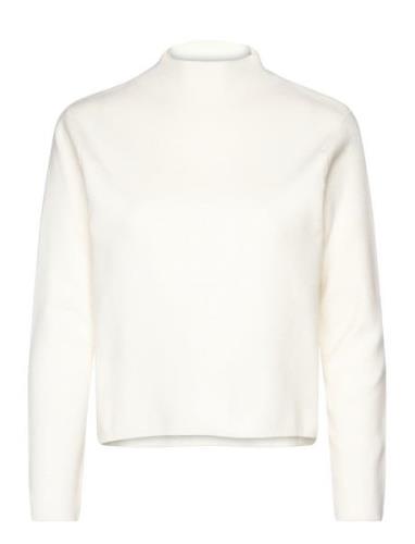 High Collar Sweater Tops Knitwear Turtleneck White Mango