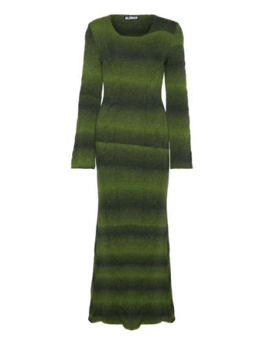 Trenza Green Tricot Maxi Dress Maxiklänning Festklänning Green ALOHAS